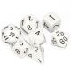 Opaque Polyhedral White/black 7-Die Set