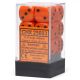 Opaque 16mm d6 Orange/black Dice Block™ (12 dice)