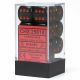 Opaque 16mm d6 Black/red Dice Block™ (12 dice)