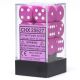 Opaque 16mm d6 Lt Purple/white Dice Block™ (12 dice)