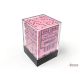 Opaque 12mm d6 Pastel Pink/black Dice Block (36 dice)