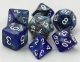 Polyhedral Blue-Steel with white 7-Die Set