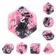 Polyhedral Black-Pink/white 7-Die Set Watermelon Cream