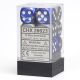 Gemini® 16mm d6 Blue-Steel/white Dice Block™ (12 dice)