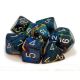 Festive Green w/ Silver Polyhedral 7 Dice Set