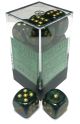 Scarab® 16mm d6 Jade/gold Dice Block™ (12 dice)