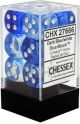 Nebula® 16mm d6 Dark Blue/white Dice Block™ (12 dice)