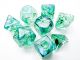 Lab Dice 6 Borealis: Poly Kelp/light green Luminary 7-Die Set