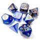 Lab Dice 6 Lustrous: Poly Azurite/gold 7-Die Set