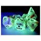 Lab Dice 6 Lustrous: Poly Sea Shell/black Luminary 7-Die Set