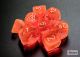 Lab Dice 7: Translucent Polyhedral Neon Orange/white 7-Die Set