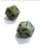 Marble Green/dark green Countup & Countdown d20