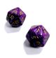 Vortex Purple/gold Countup & Countdown d20