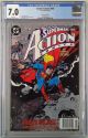 ACTION COMICS 666 (1937) CGC 7.0 NEWSTAND RED GLASS HUDNALL KUBERT