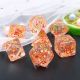 Metallic Ruby Flake with Gold Polyhedral 7 Dice Set