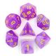 Milky Purple with Gold Polyhedral 7 Dice Set