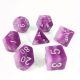 Gradient Purple with Silver Polyhedral 7 Dice Set