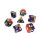 Layer Rainbow with White Polyhedral 7 Dice Set