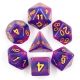 Lavender Galaxy Polyhedral 7 Dice Set