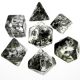 Transparent Black Nebula Polyhedral 7 Dice Set