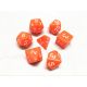 Opaque Orange Polyhedral 7 Dice Set