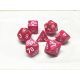 Pearl Rose with White Polyhedral 7 Dice Set