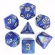 Pearl Blue with Gold Polyhedral 7 Dice Set