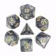 Pearl Black with Gold Polyhedral 7 Dice Set