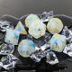 Paddy Jelly White/Blue with Gold Polyhedral 7 Dice Set