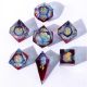 Poly Dice 7-Set Cube Liquid Core Elemental Mana