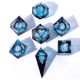 Poly Dice 7-Set Cube Liquid Core Twilight Azure