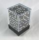 12mm Square Opaque Black with White d6 Dice Set (36)