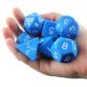 Jumbo Polyhedral Blue Opaque Dice Set (7)