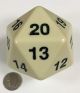 55mm JUMBO D20 Ivory Countdown Die