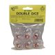 19mm d10 Percentile Double Dice Clear with Red inside