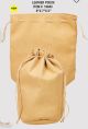 Tan Leather Dice Pouch Bag 8 x 7 x 5 inches