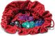 Dragon Storm Velvet Compartment Dice Bag: Red Dragon Scales