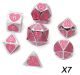 Metal Heart Dark Red Silver (7