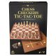 Chess, Checkers, Tic Tac Toe Combination Set