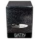 Satin Cube Glitter Black