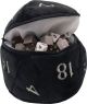 Dice Bag: d20 Black Plush