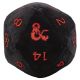 Dungeons & Dragons D20 Jumbo Plush Die Black with Red Numbers