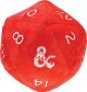 D&D Jumbo D20 Plush Red White