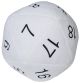 Jumbo D20 Novelty Dice Plush - White with Black Numbers