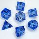 Poly Dice 7-Set Cube Liquid Core Molten Eclipse