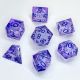 Poly Dice 7-Set Cube Liquid Core Molten Moonbeam