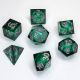 Poly Dice 7-Set Cube Liquid Core Molten Moss