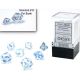 Borealis: Mini-Polyhedral Icicle/light blue Luminary 7-Die Set