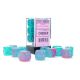 Gemini: 16mm d6 Gel Green-Pink/blue Luminary Dice Block (12 dice)