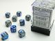 Gemini® 12mm d6 Blue-Steel/white Dice Block™ (36 dice)